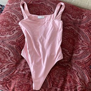 Aritzia Babaton Contour Pink Bodysuit